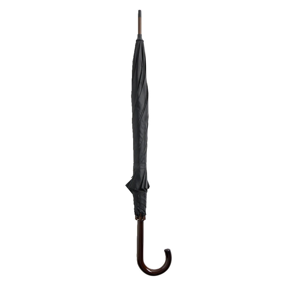 Parapluie canne manuel uni noir L87cm