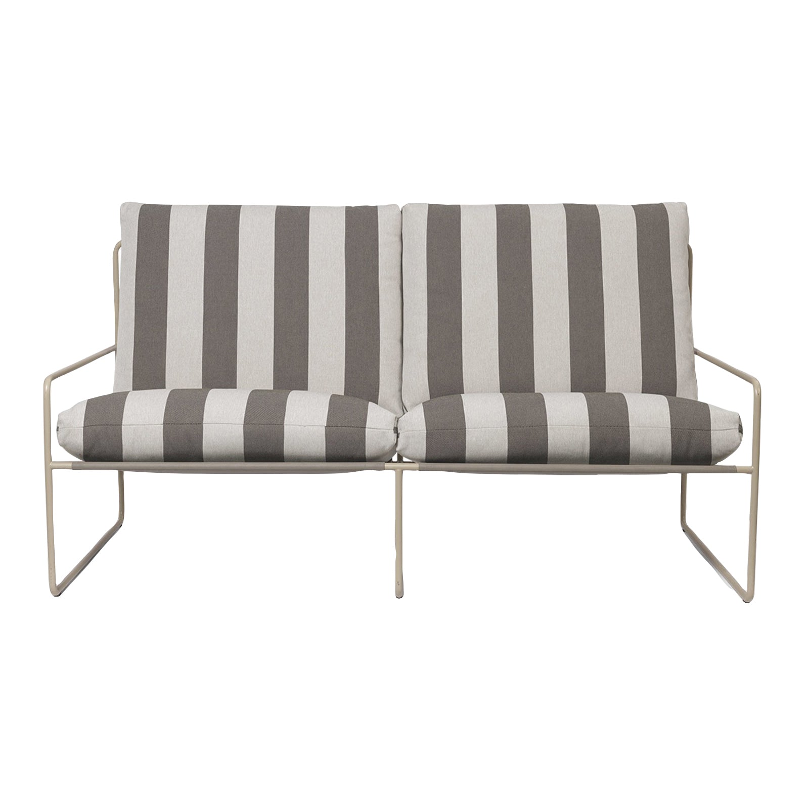Ferm Living Desert 2-zitsbank - Cashmere - Chocolate / Off-White