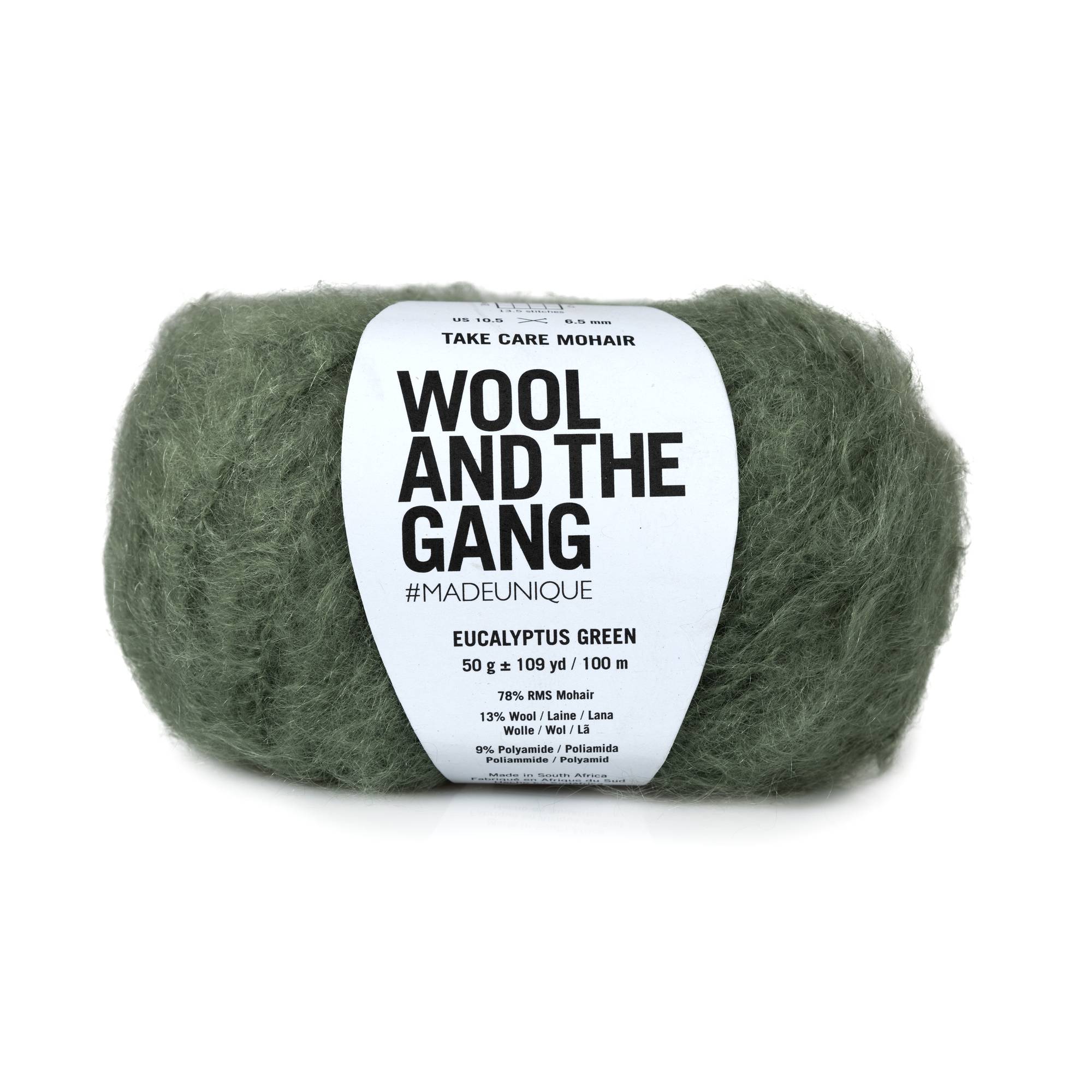 Wool and the Gang Eucalyptus Green Take Care Mohair 50g