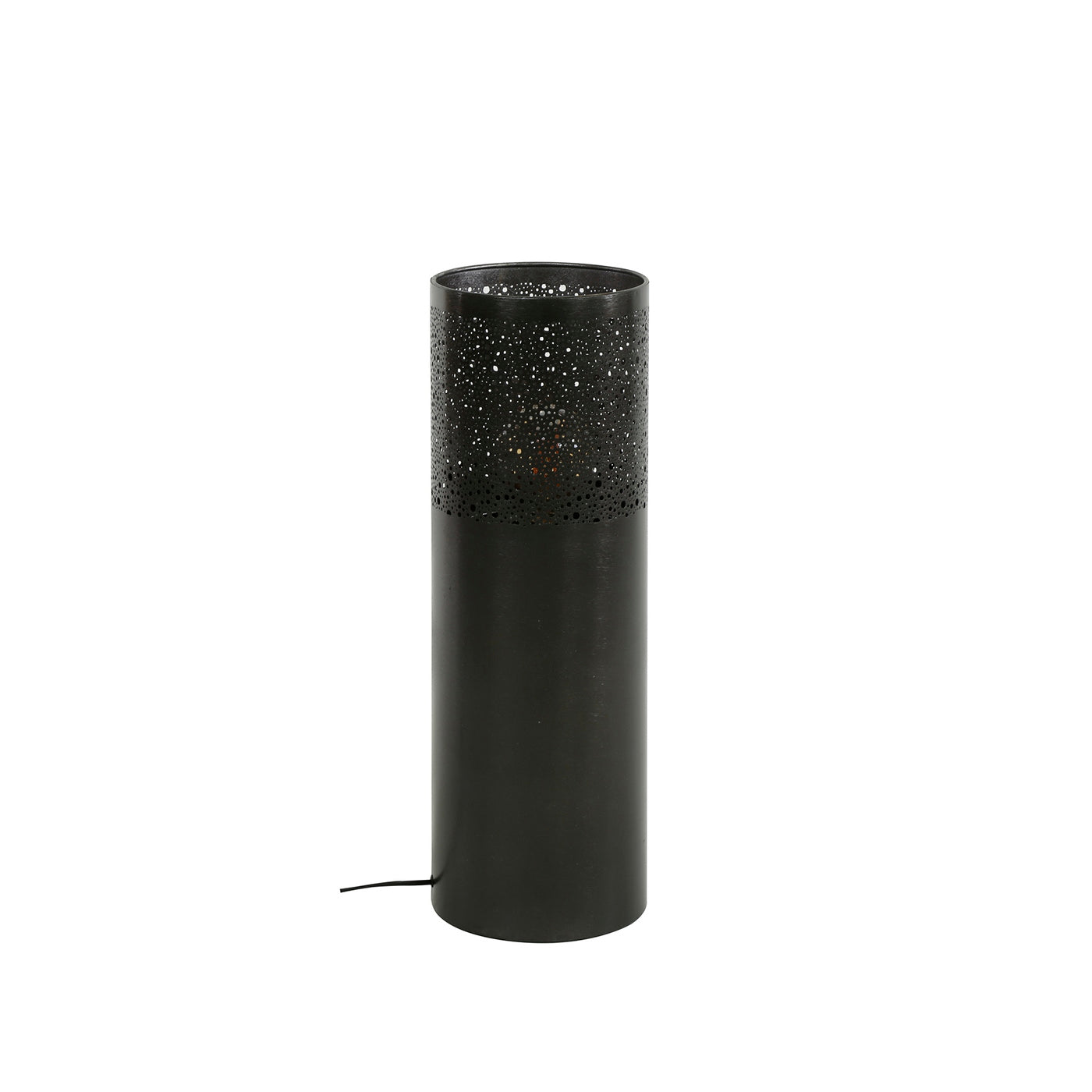 Giga Meubel Vloerlamp Cilinder - Zwart Nikkel - 60x20x20cm