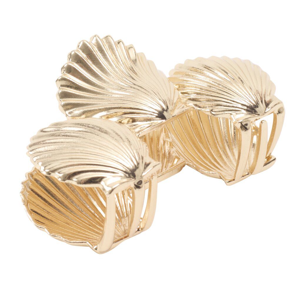 Pince cheveux mini coquillage métal doré L6cm