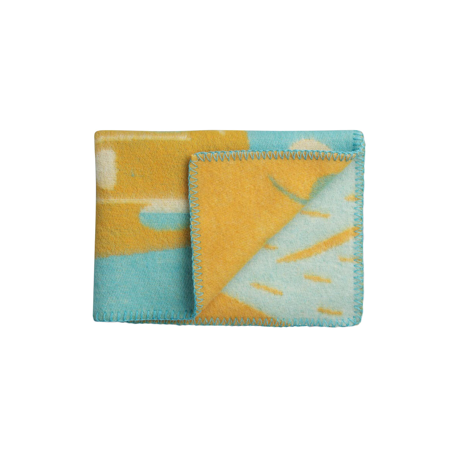 BAMSE Baby Size Throw, turquoise/orange