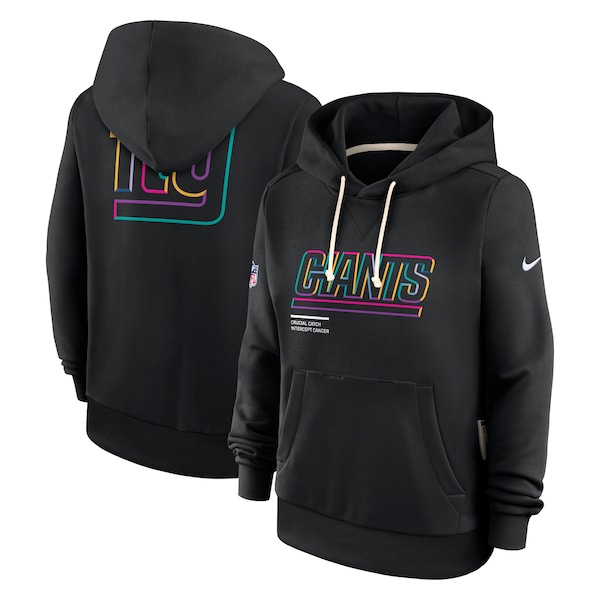 New York Giants Nike Women's 2025 NFL Crucial Catch Sideline Standard Issue Dri-FIT Hoodie - Black