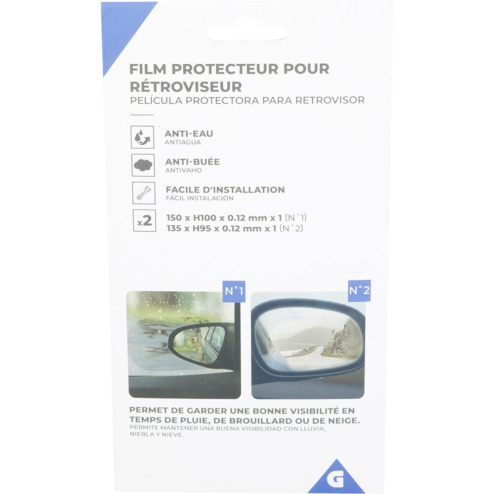 Fim de protection pour rétroviseur anti pluie anti buée x2