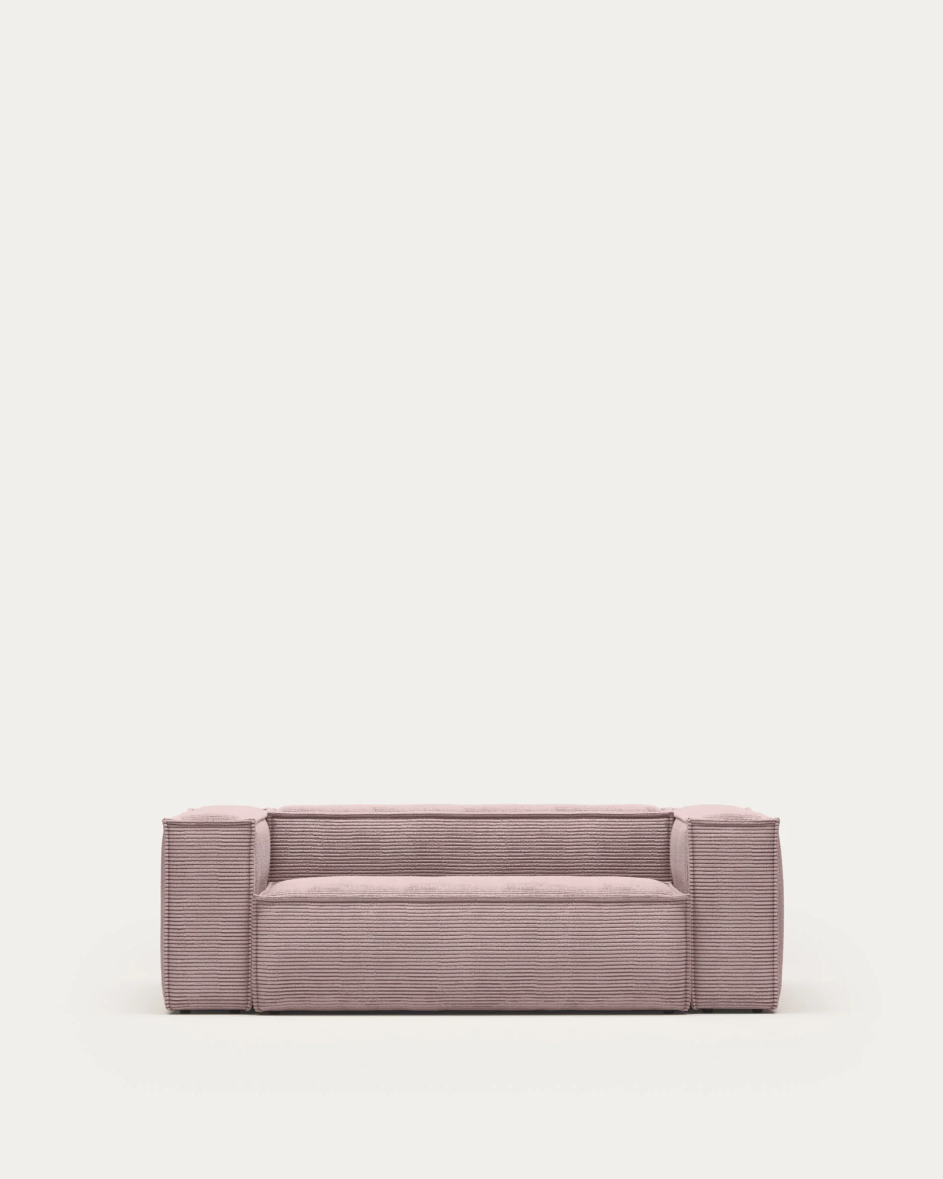 Blok 2-seater sofa in pink thick corduroy 210cm FSC Mix Credit