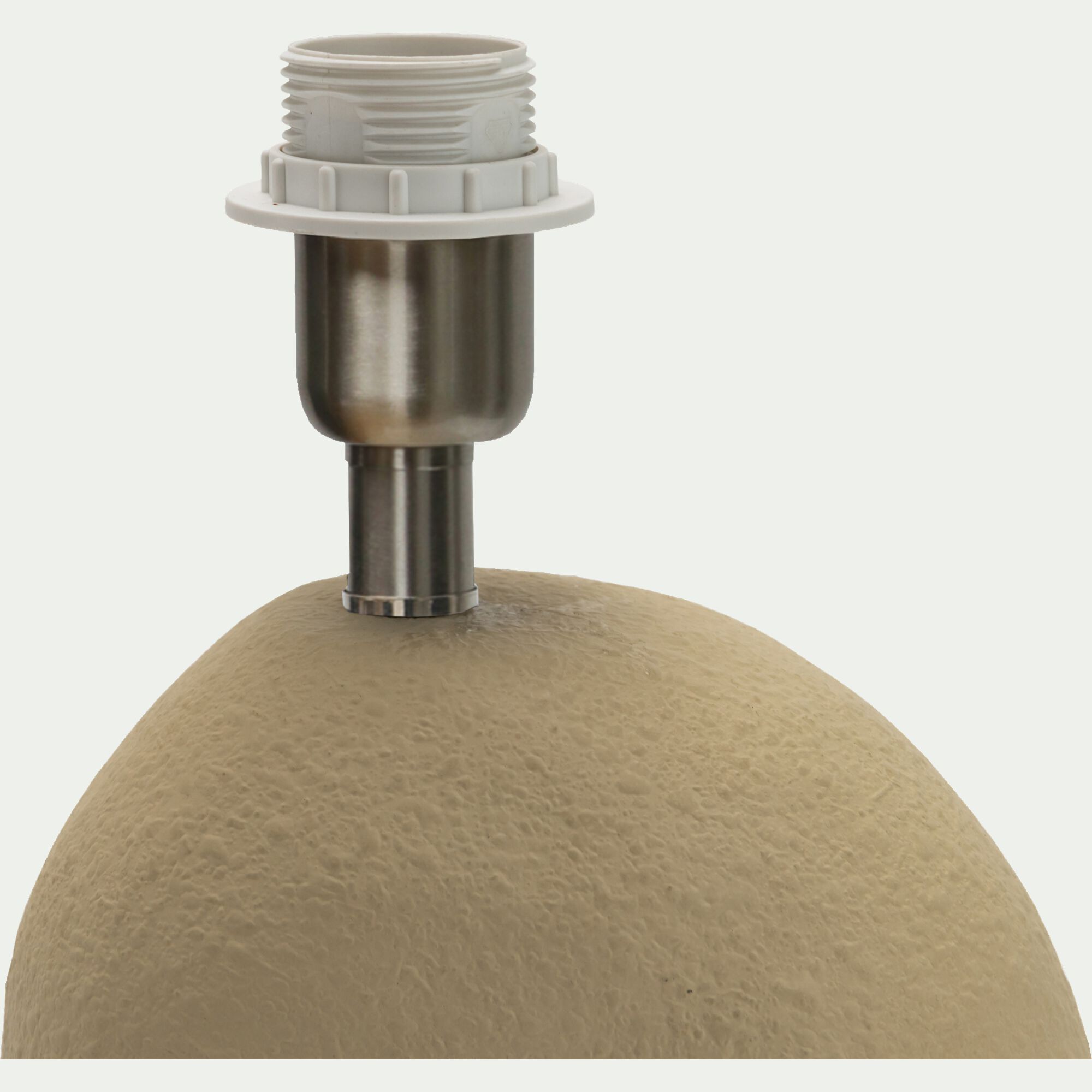 NINO - Pied de lampe électrifié en grès H40,5cm - beige
