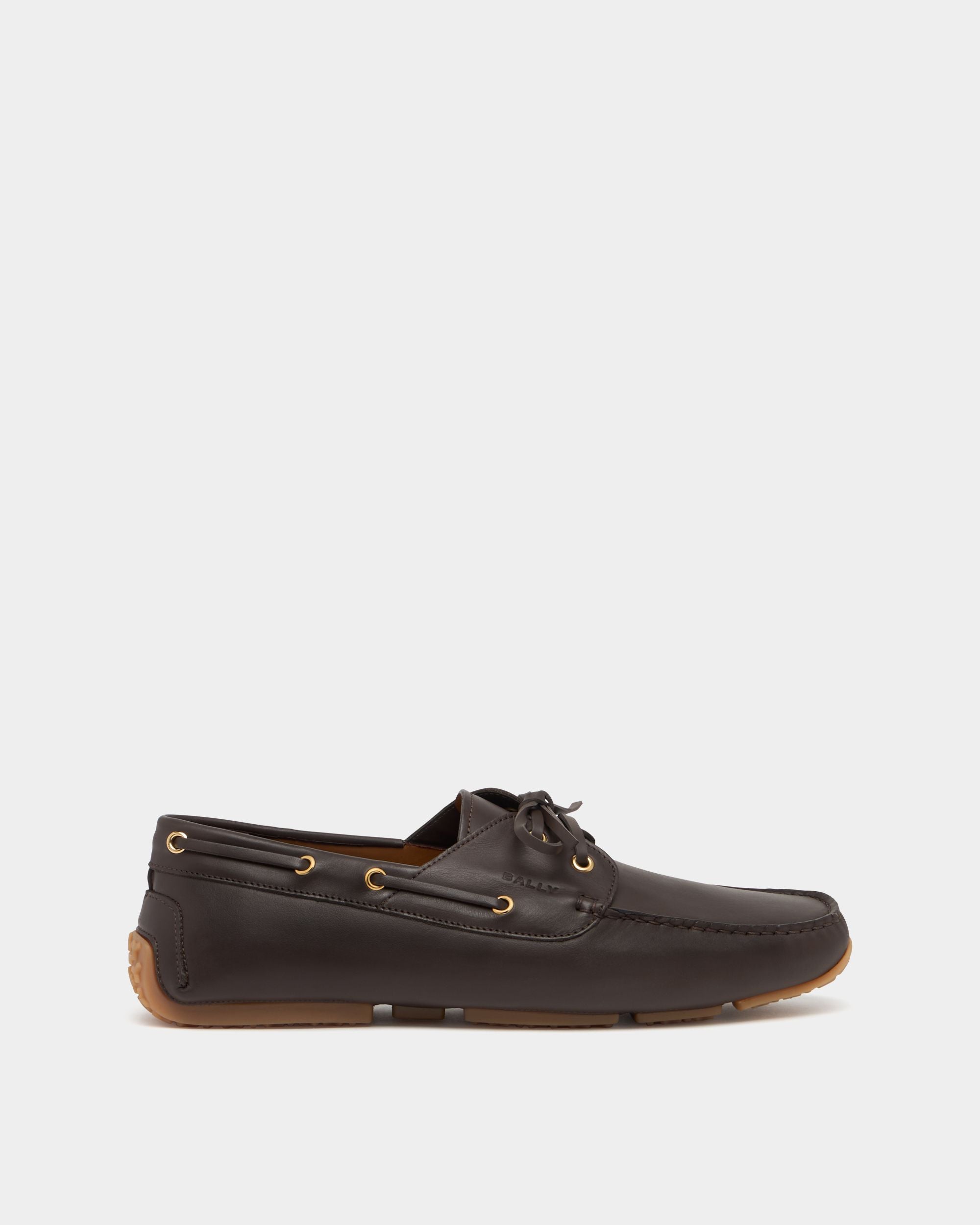 Pilot Driver-Schuh aus Leder in Amber Brown