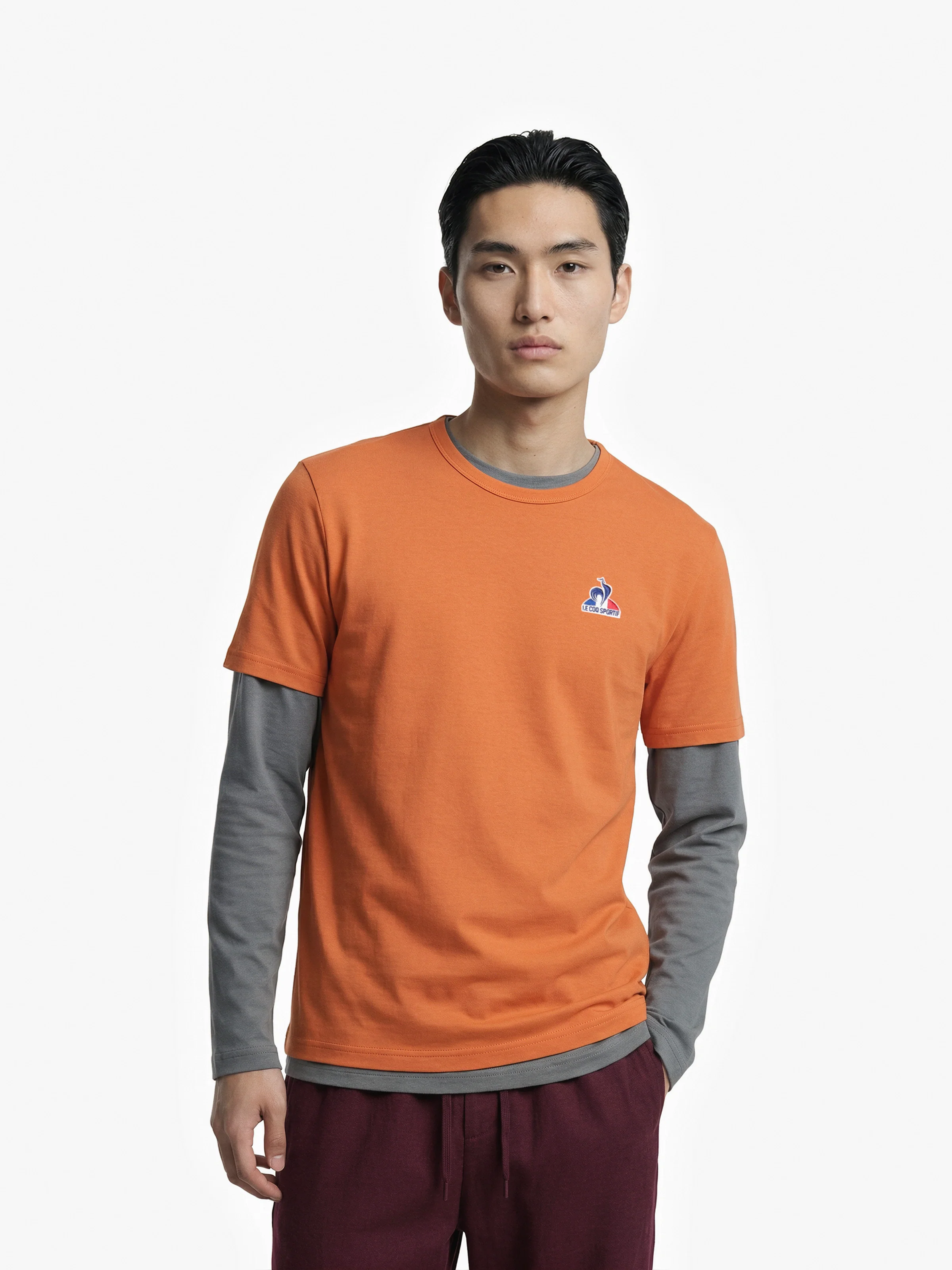 2520476-ESS Tee SS N°1 M orange camuset | T-shirt Homme