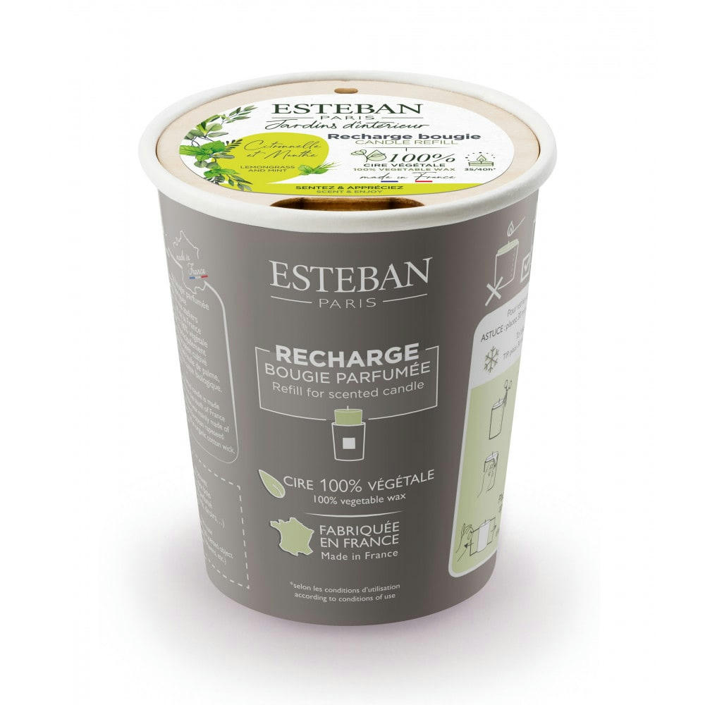 CITRONNELLE & MENTHE - Recharge pour bougie parfumée 180g