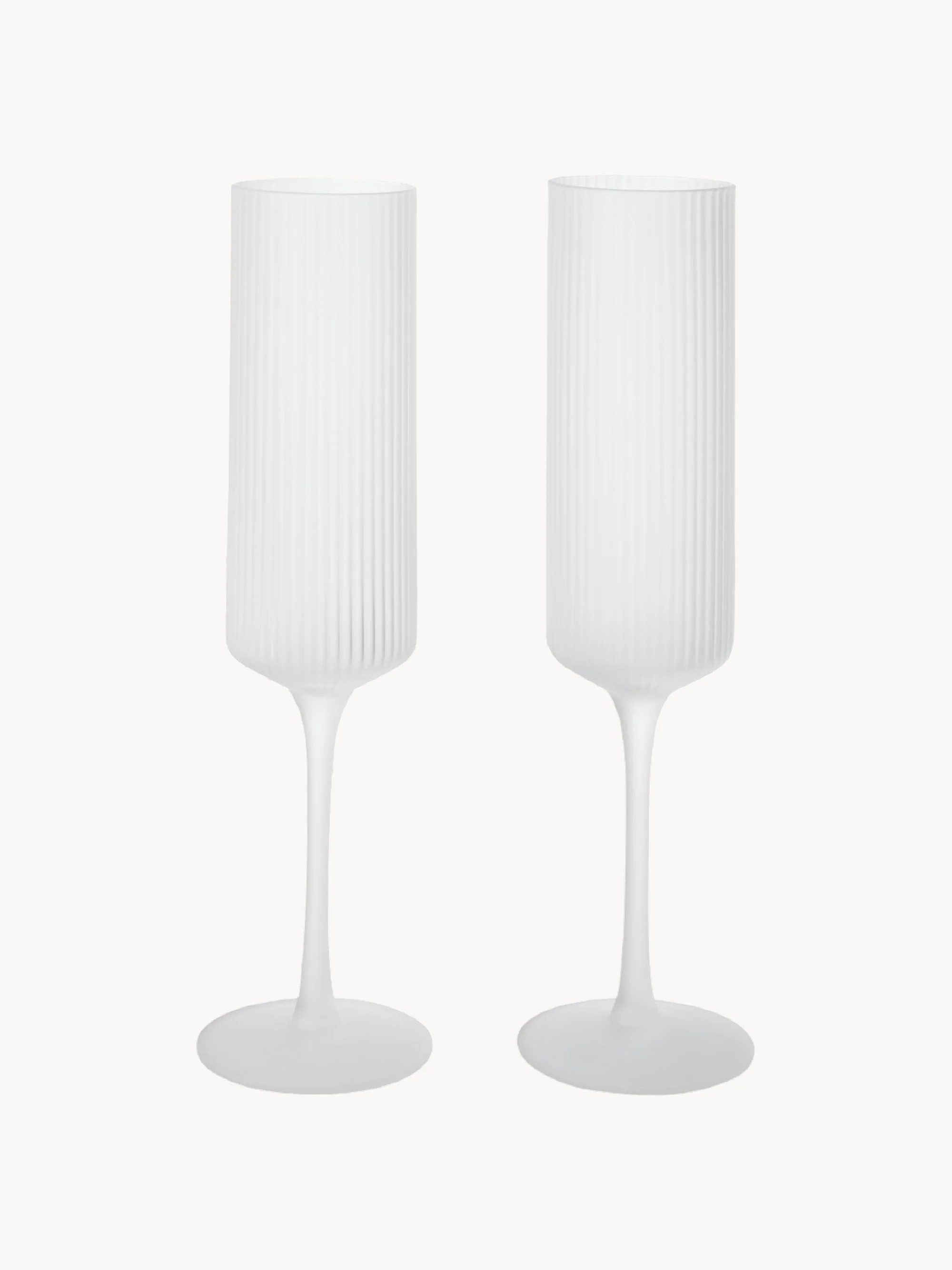 Mundgeblasene Sektflöten Ripple, 2er-Set