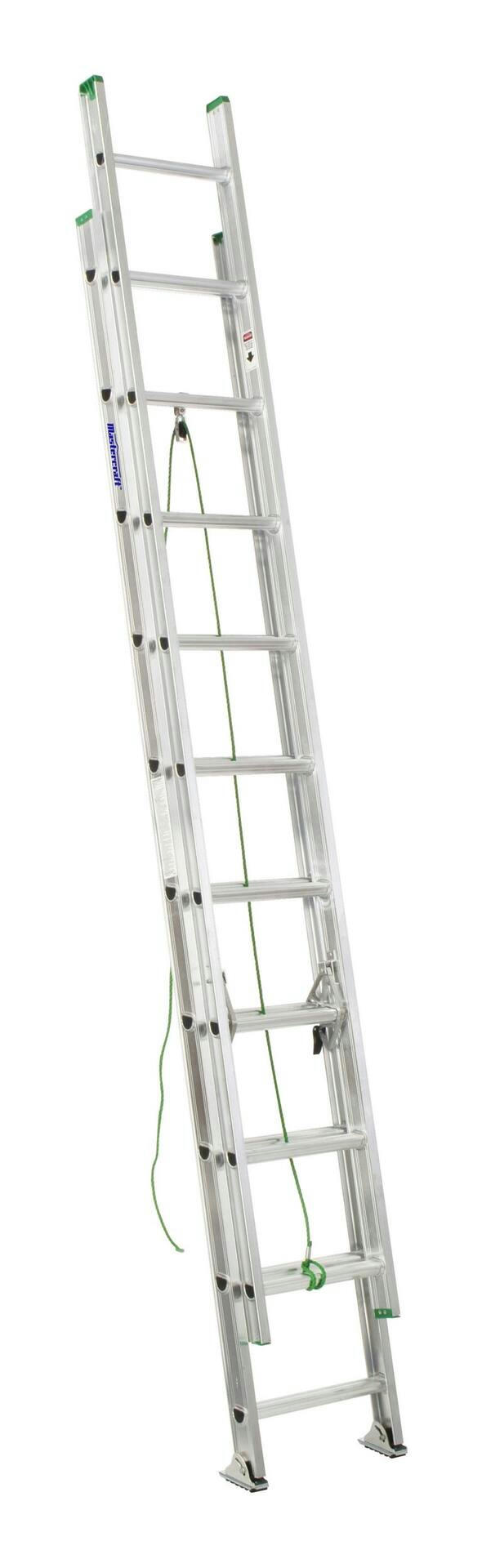 Mastercraft Grade 2 Aluminum Extension Ladder, 225-lb, 20-ft
