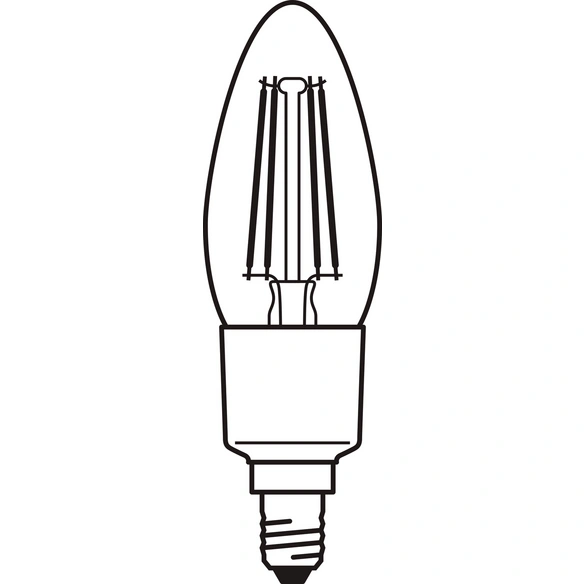 LED-Leuchtmittel »SMART  WiFi Filament Candle Dimmable«, 4 W, E14, warmweiß