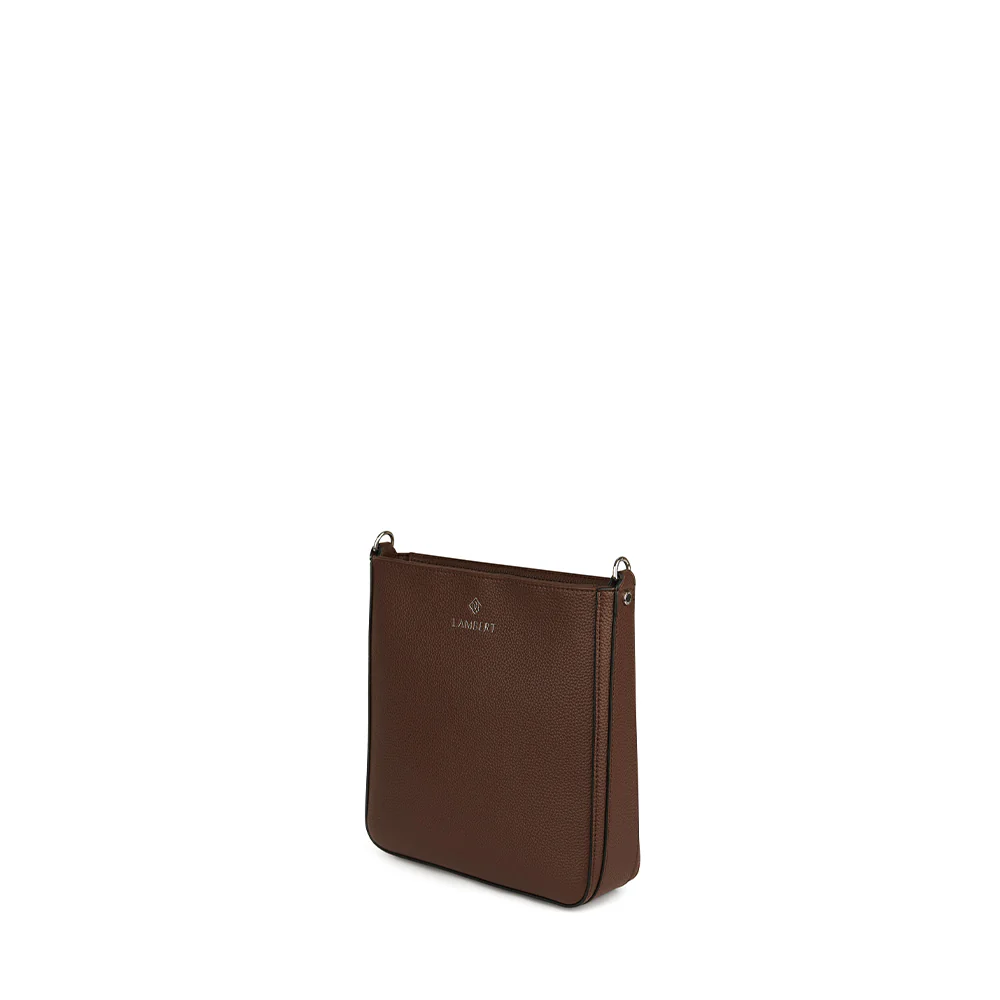 The Natalia - Chocolate Vegan Leather Crossbody Bag