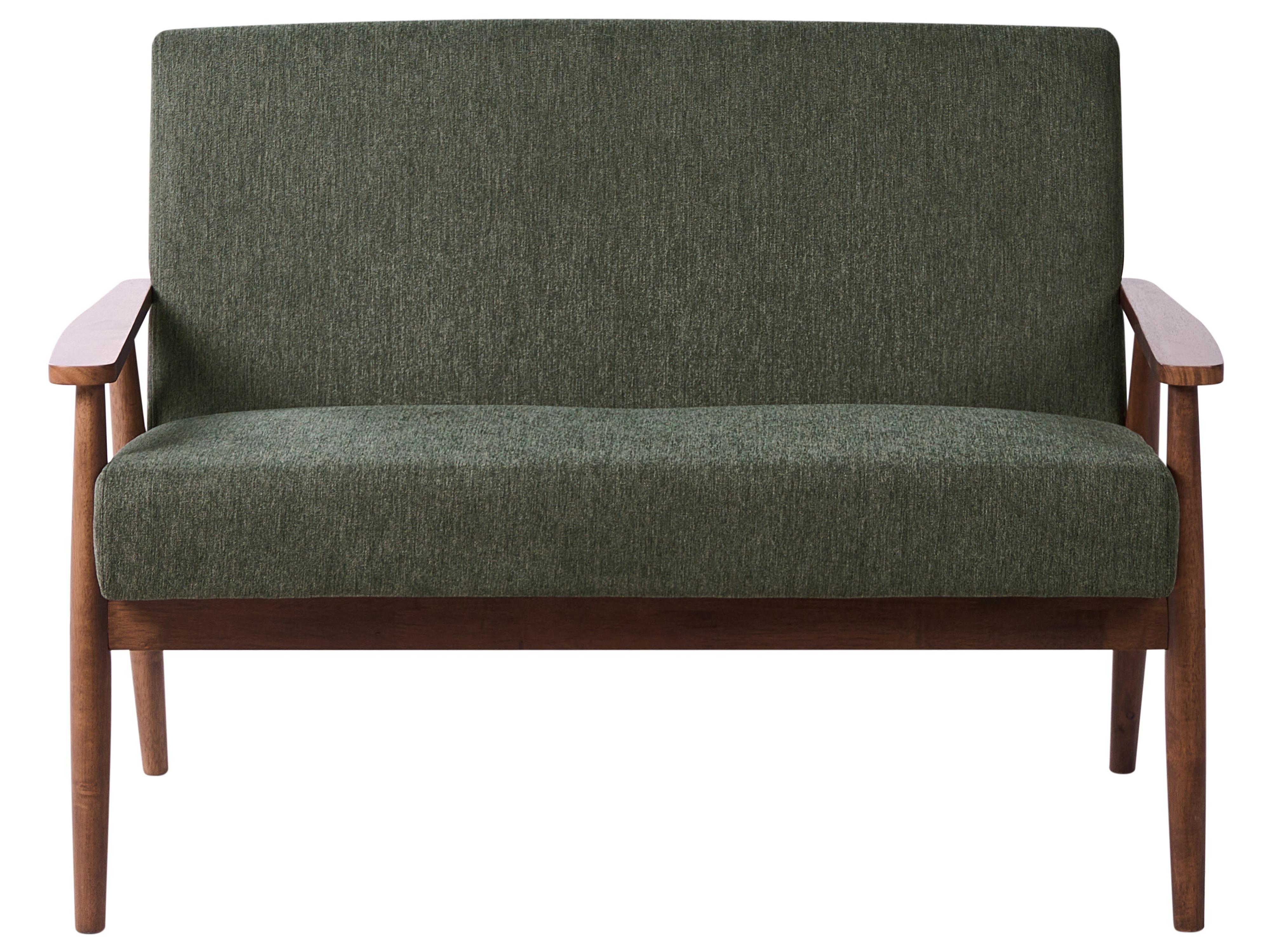 Armchair ESRUM Fabric Dark Brown/ Green