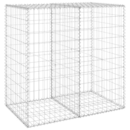 NNEVL Gabion Wall with Covers Galvanised Steel 100x60x100 cm