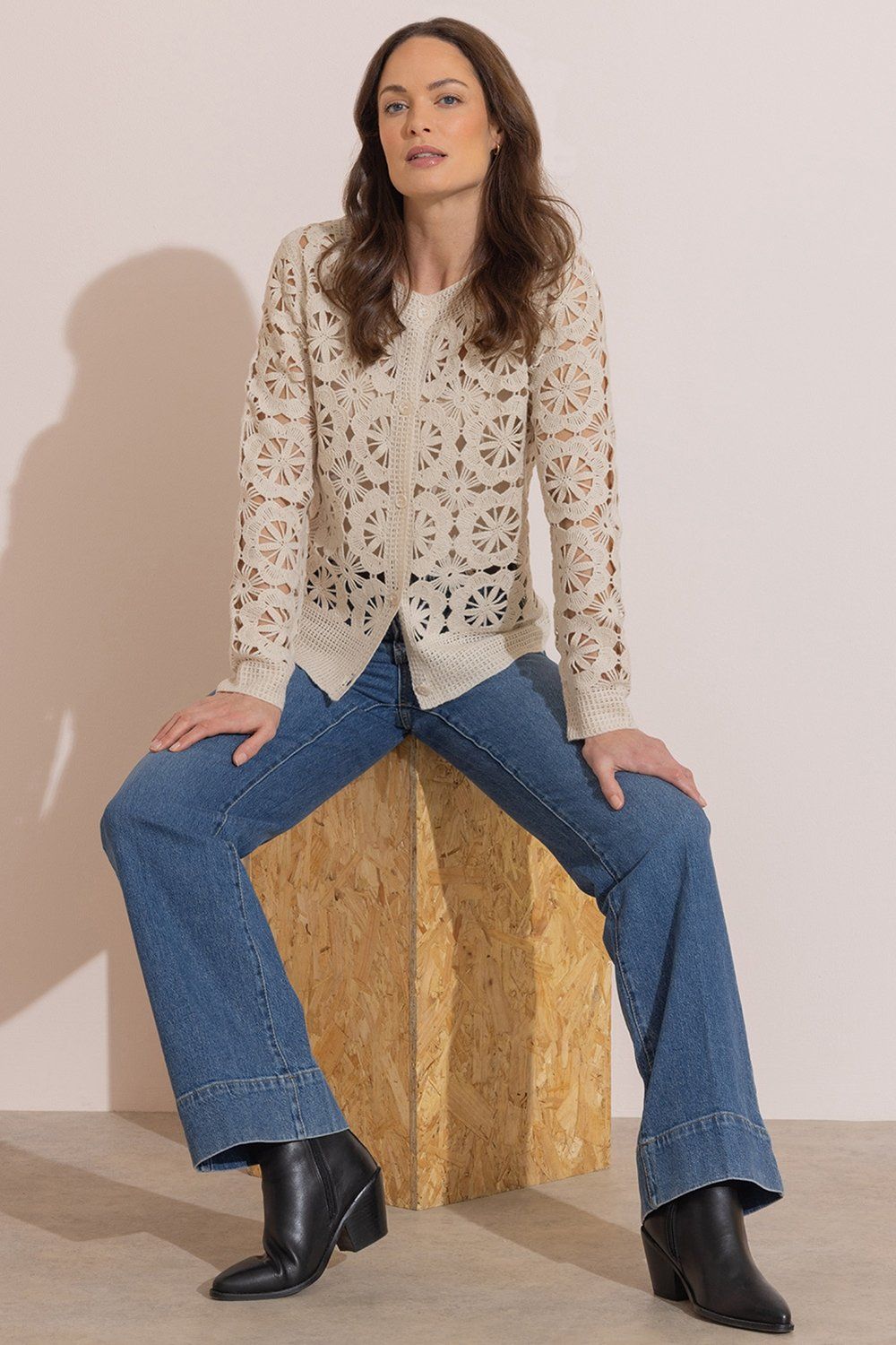 Klass. Crochet Knitted Cardigan