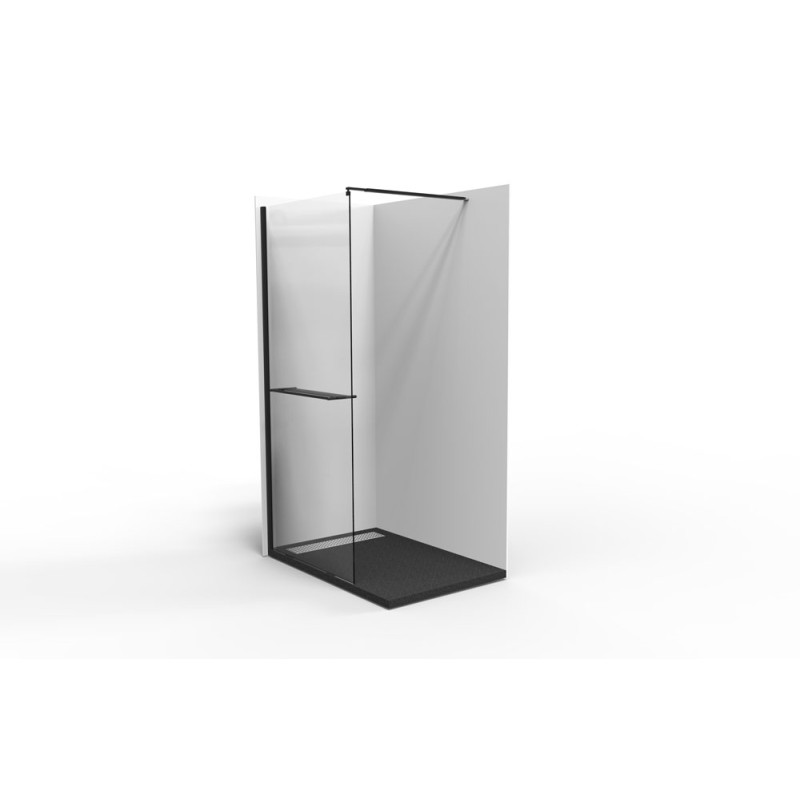 Paroi de douche Indus noir 100 x 200 cm