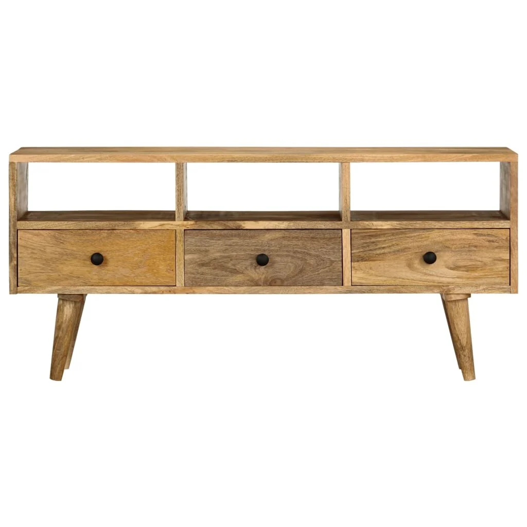 vidaXL TV Stand 43.3x14.2x19.7 Solid Wood Mango - 43.3 x 14.2 x 19.7