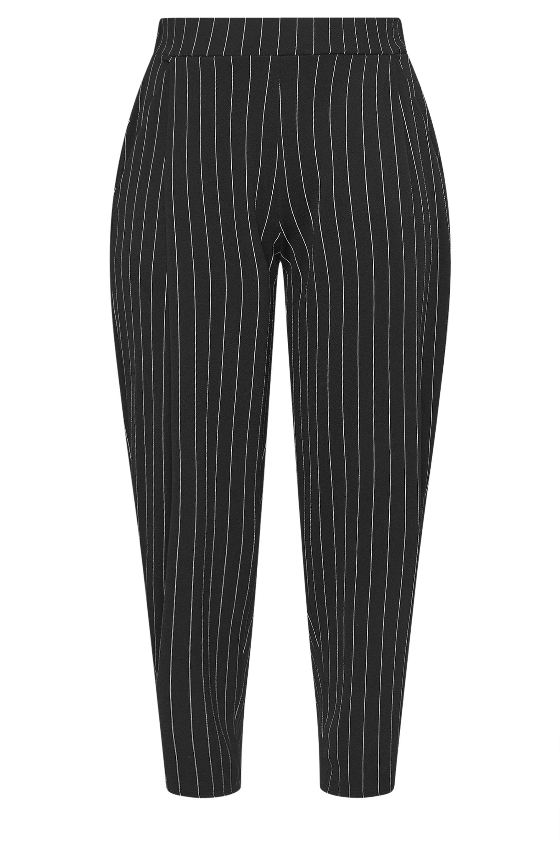 Yours Pinstripe Barrel Trousers