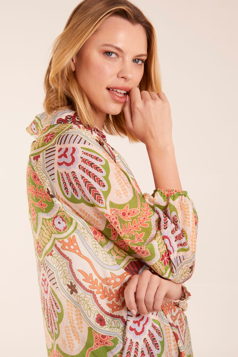 Blue Vanilla Abstract Print Shirt