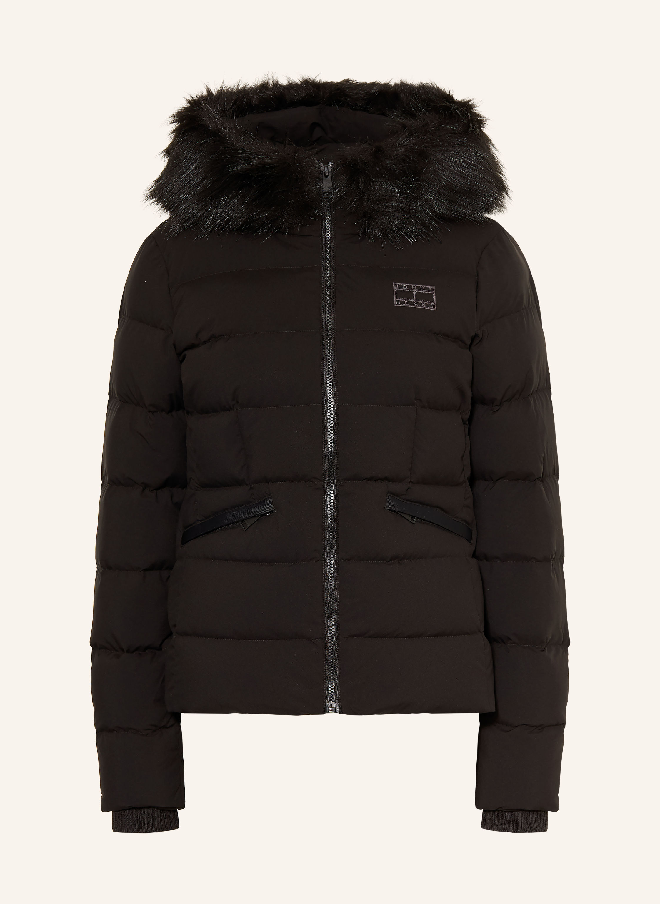TOMMY JEANS Daunenjacke mit abnehmbarem Kunstfell-Kragen