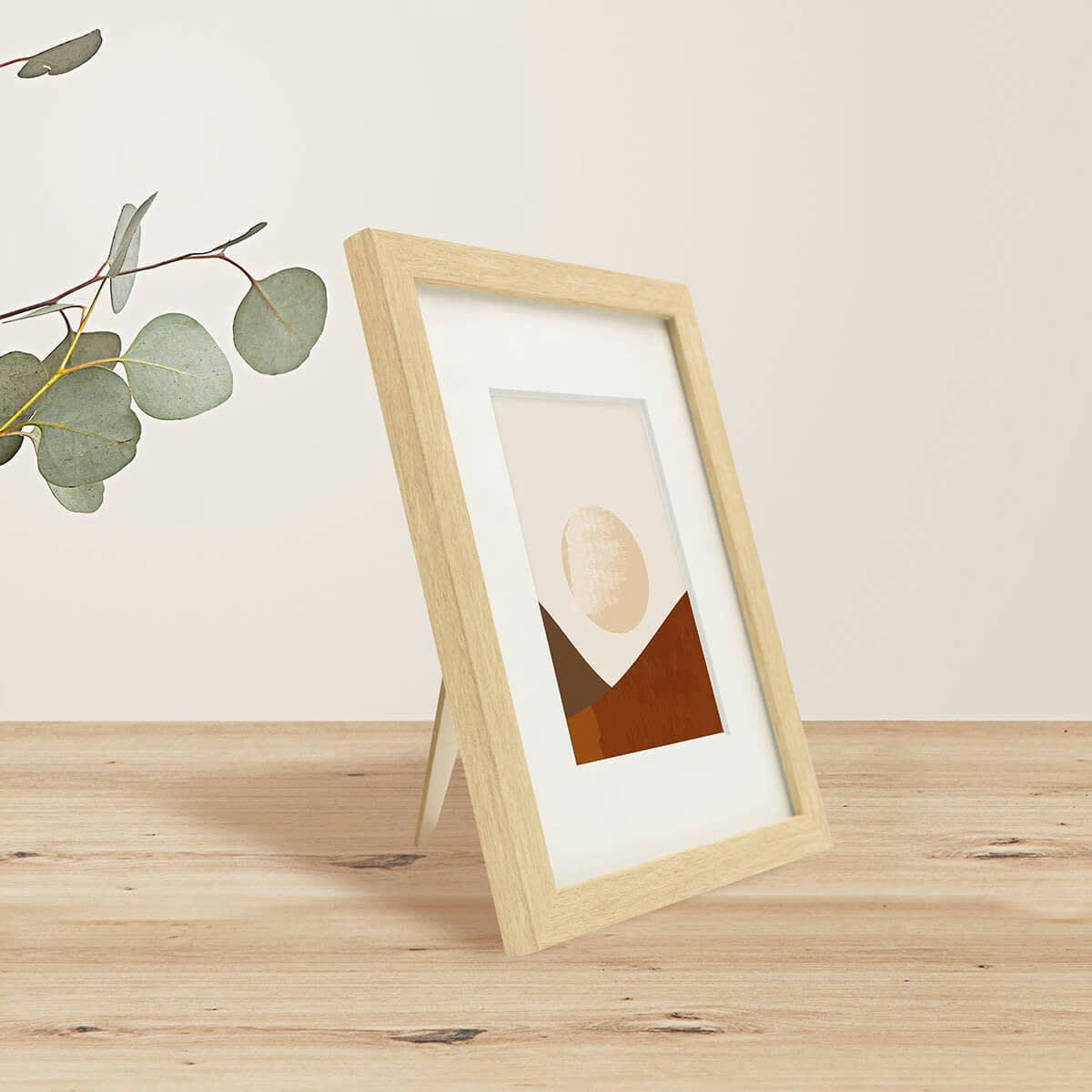 WILD - Cadre photo beige brut 18x24 cm avec passe-partout résine recyclée