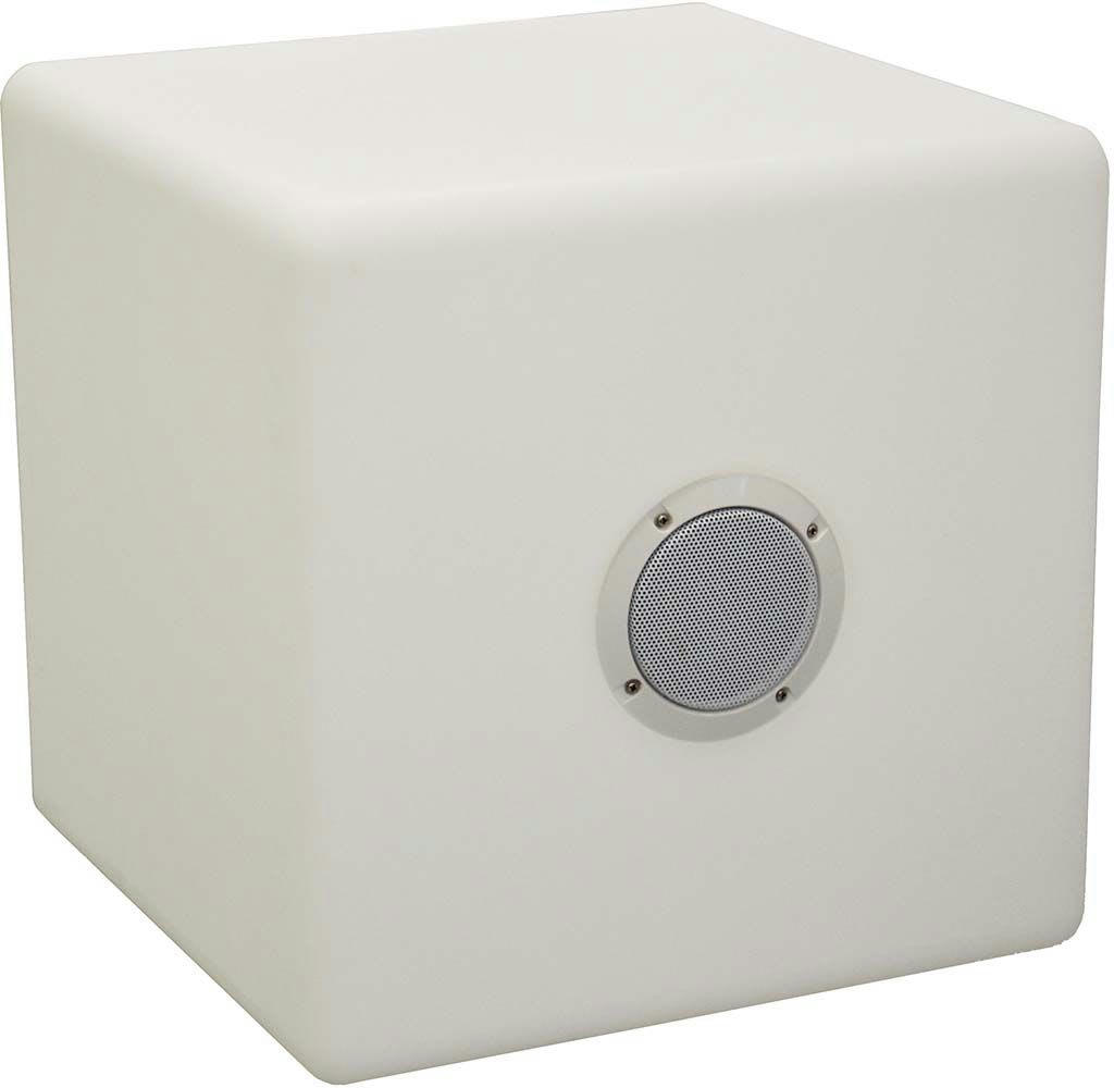 - Cube pouf  led et haut parleur 40 cm