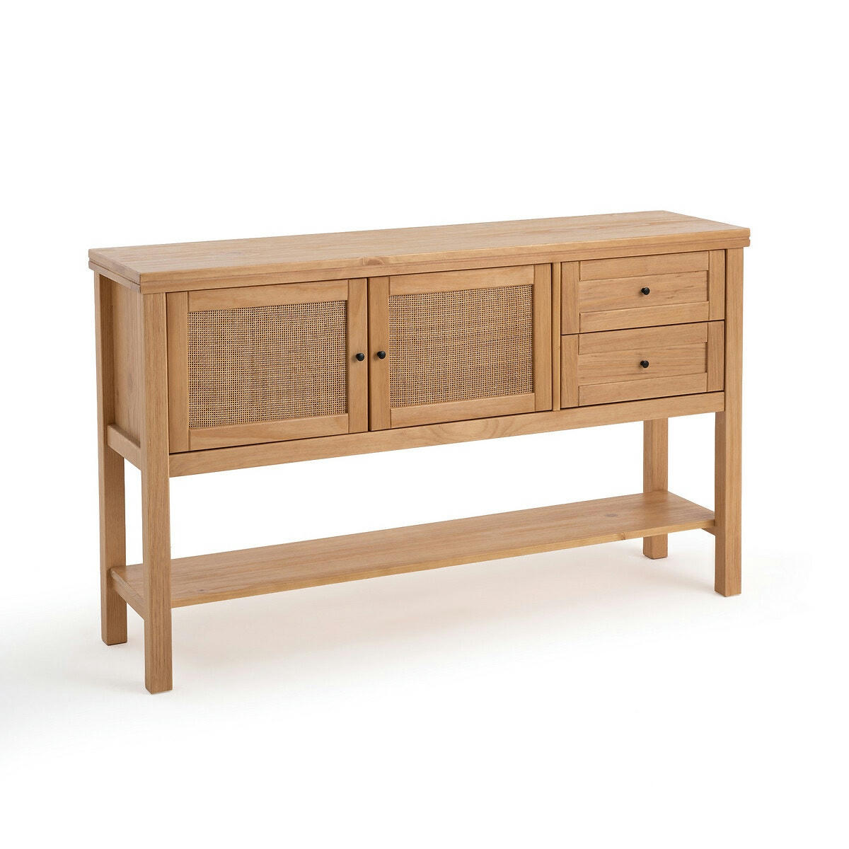 Buffet enfilade pin massif et cannage Gabin