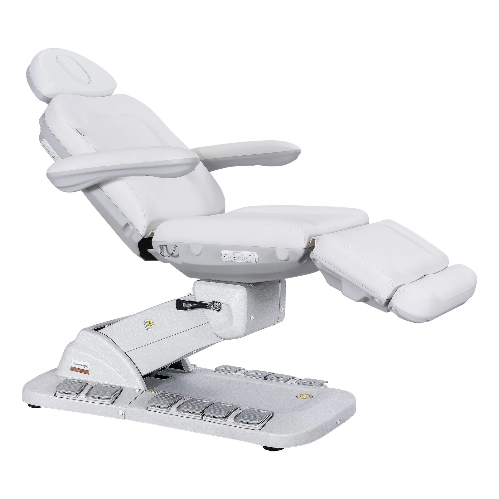 Gianna Electric Spa Treatment Table 4 Motors Massage Bed with Foot Pedals, White - N/A