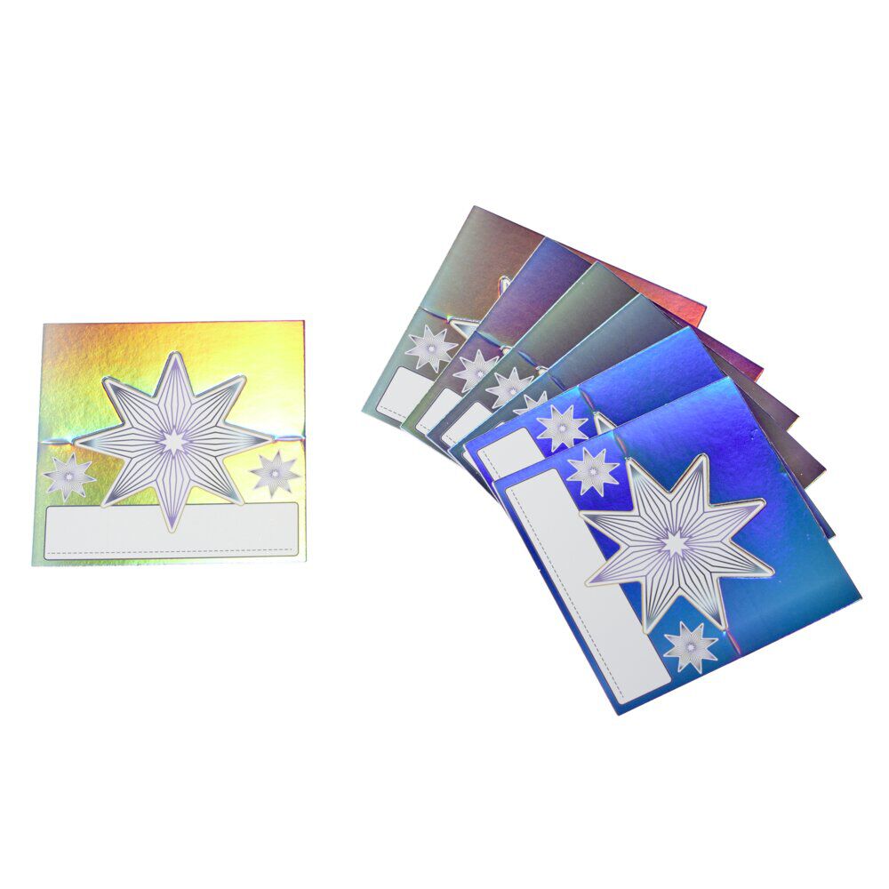 Porte nom en papier motifs No&euml;l Boréal 8 pièces