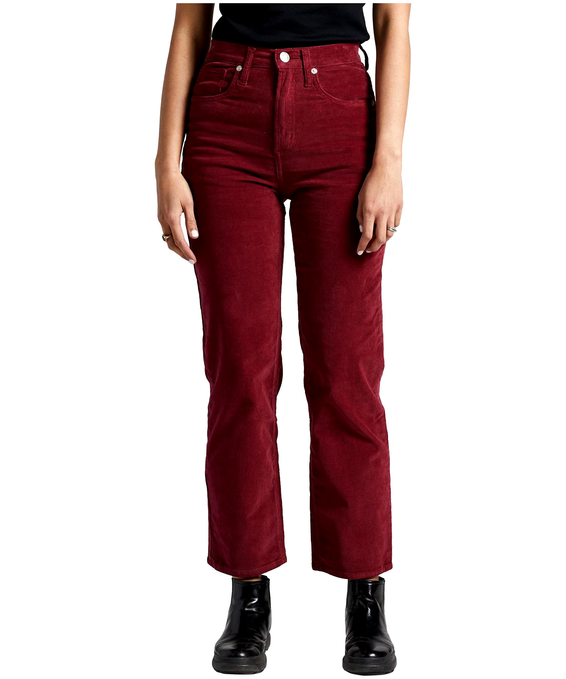 Silver Women's Highly Desirable Ultra High Rise Slim Fit Corduroy Pants