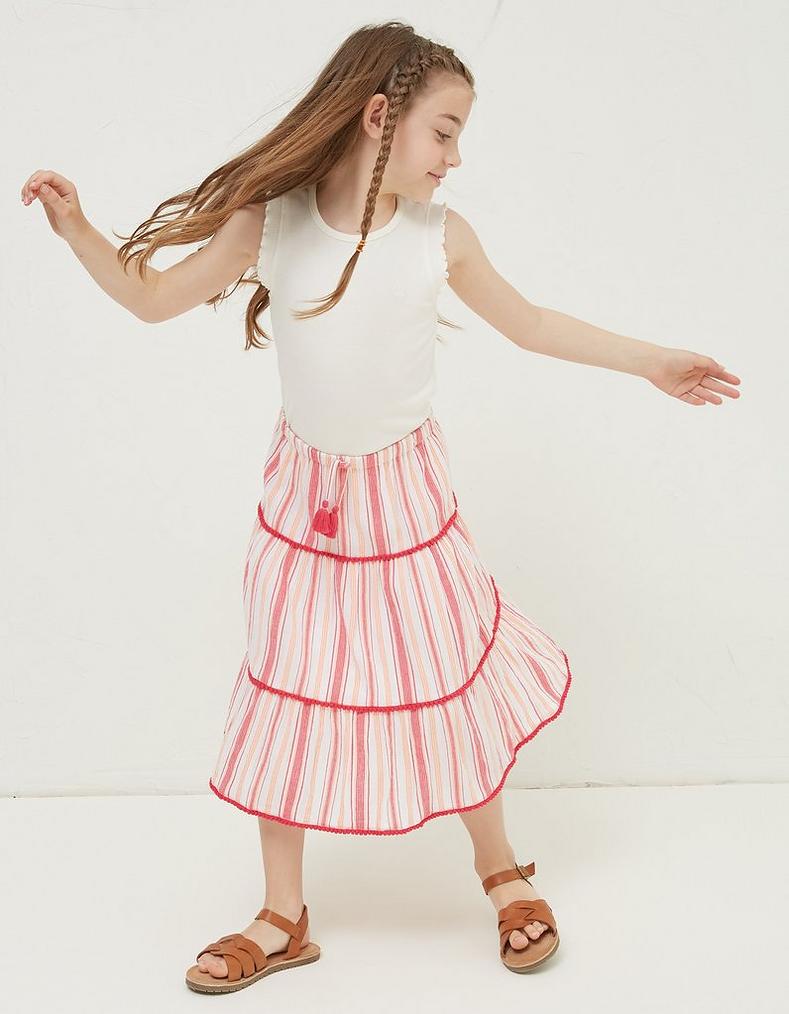Elodie Stripe Woven Skirt