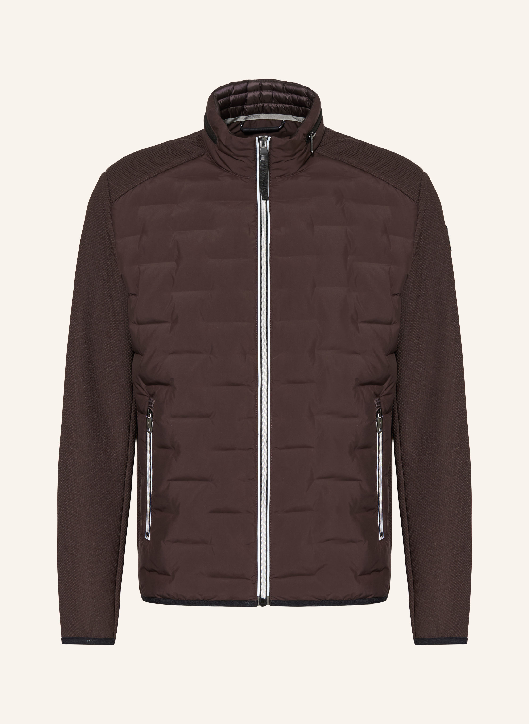 MILESTONE Steppjacke MSNERANO aus Leder mit abnehmbarer Kapuze