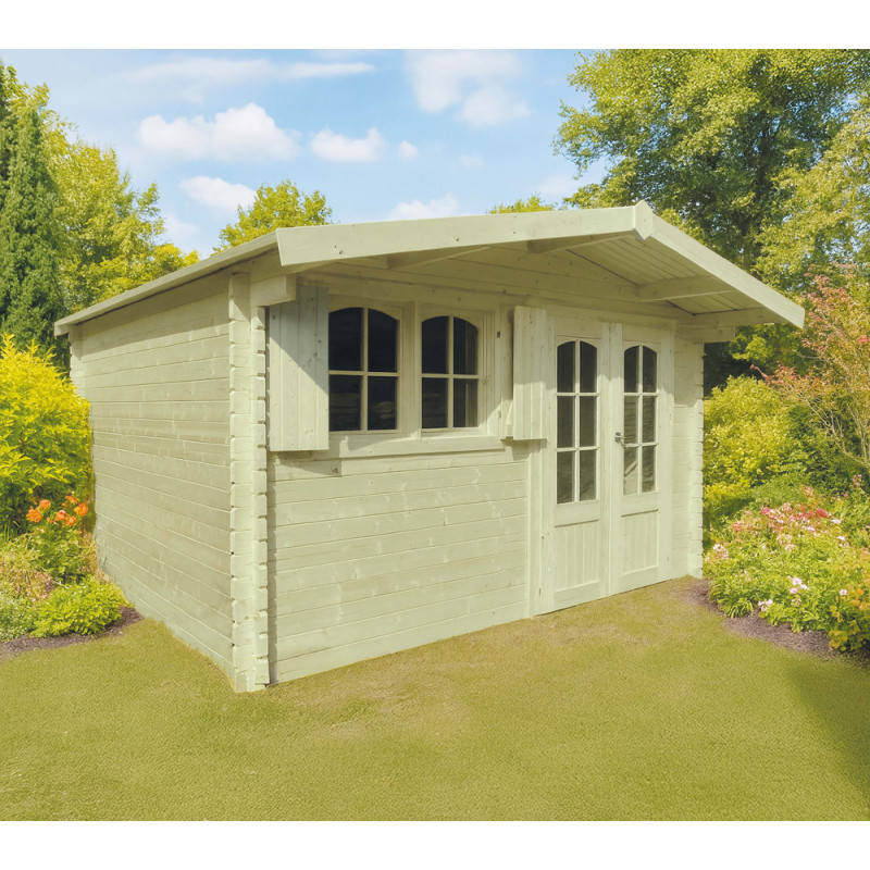 Abri de jardin en bois Tignes traité 40 mm 4,18 x 3,88 m SOLID