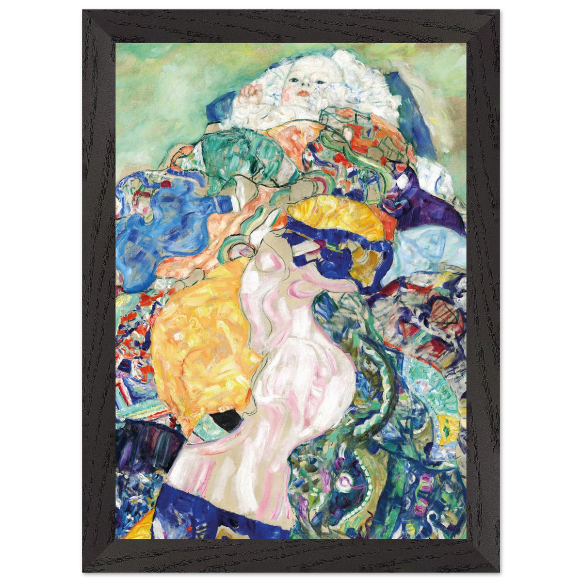 Artfulprints Poster met Lijst Gustav Klimt - Infant  - A4 21x29.7 cm - Meerkleurig