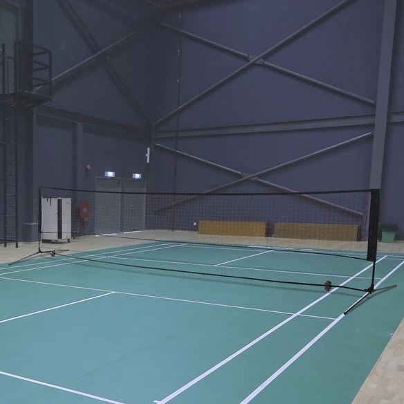 Badmintonnetz, schwarz, Kunststoff/Metall