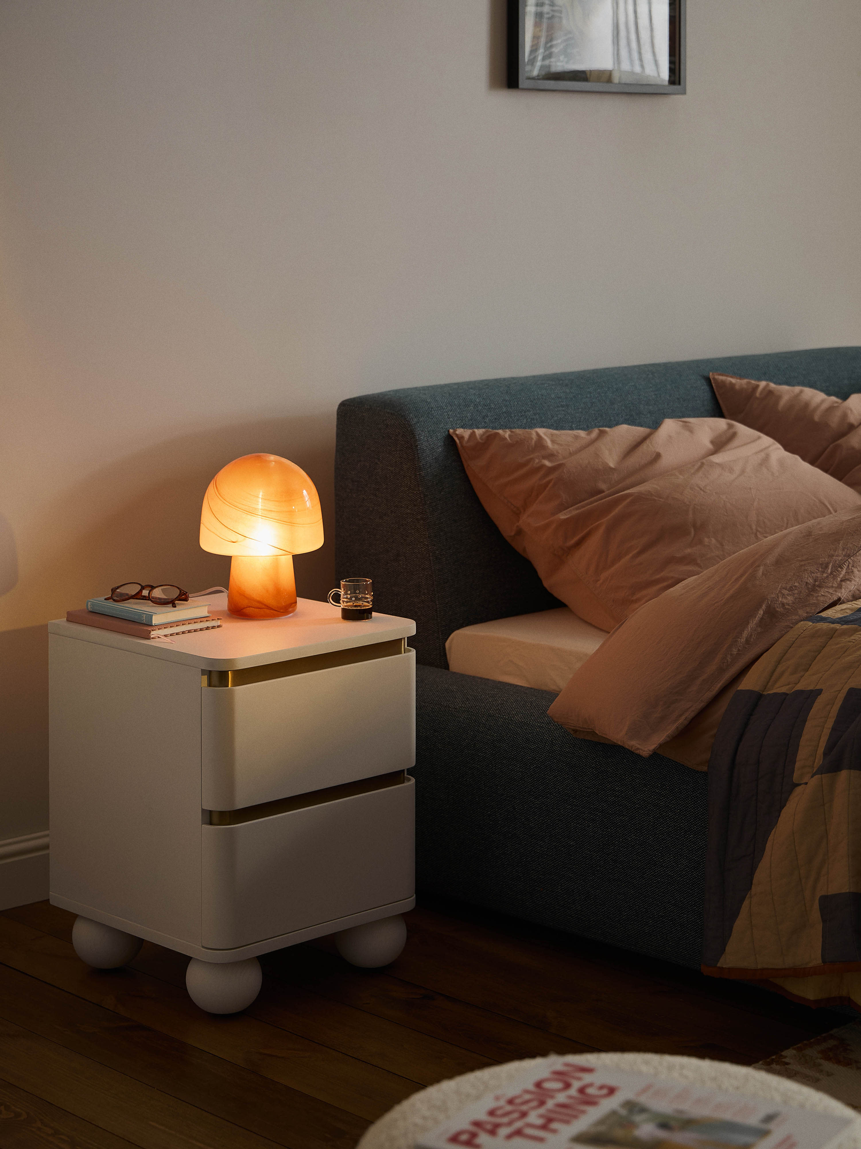 Tischlampe Talia in Marmor-Optik, in verschiedenen Größen
