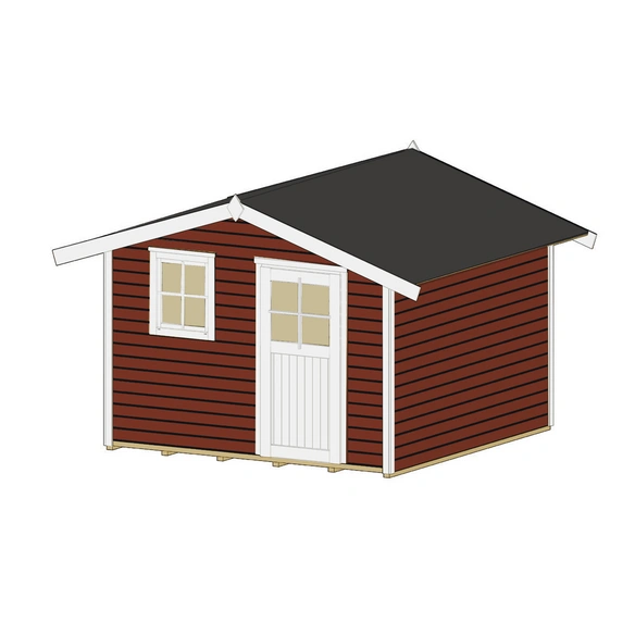 Gartenhaus »123 Gr.3«, Holz, BxHxT: 390 x 247 x 205 cm (Außenmaße inkl. Dachüberstand)