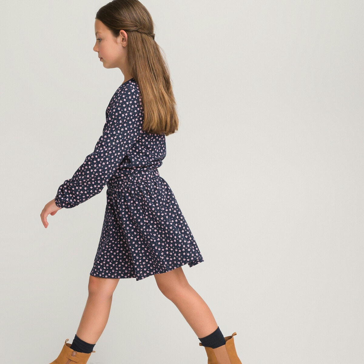 Robe manches longues, imprimé floral