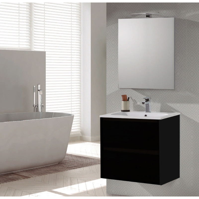 Ensemble de salle de bain Melanie noir 80 cm THYS