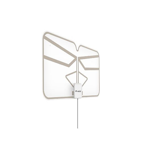 Meliconi - Antenne TV d'intérieur FLEXI - Signaux numériques DVBT/DVBT2 - Filtres 4G 5G - Enroulable et facile à transporter