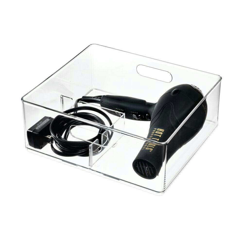 iDesign The Home Edit Stackable Bathroom/Vanity Hair Dryer Organizer