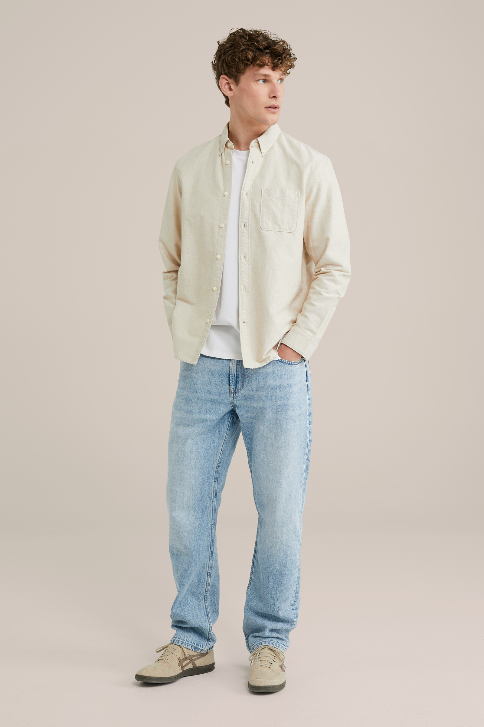 Heren Relaxed fit overhemd van oxford