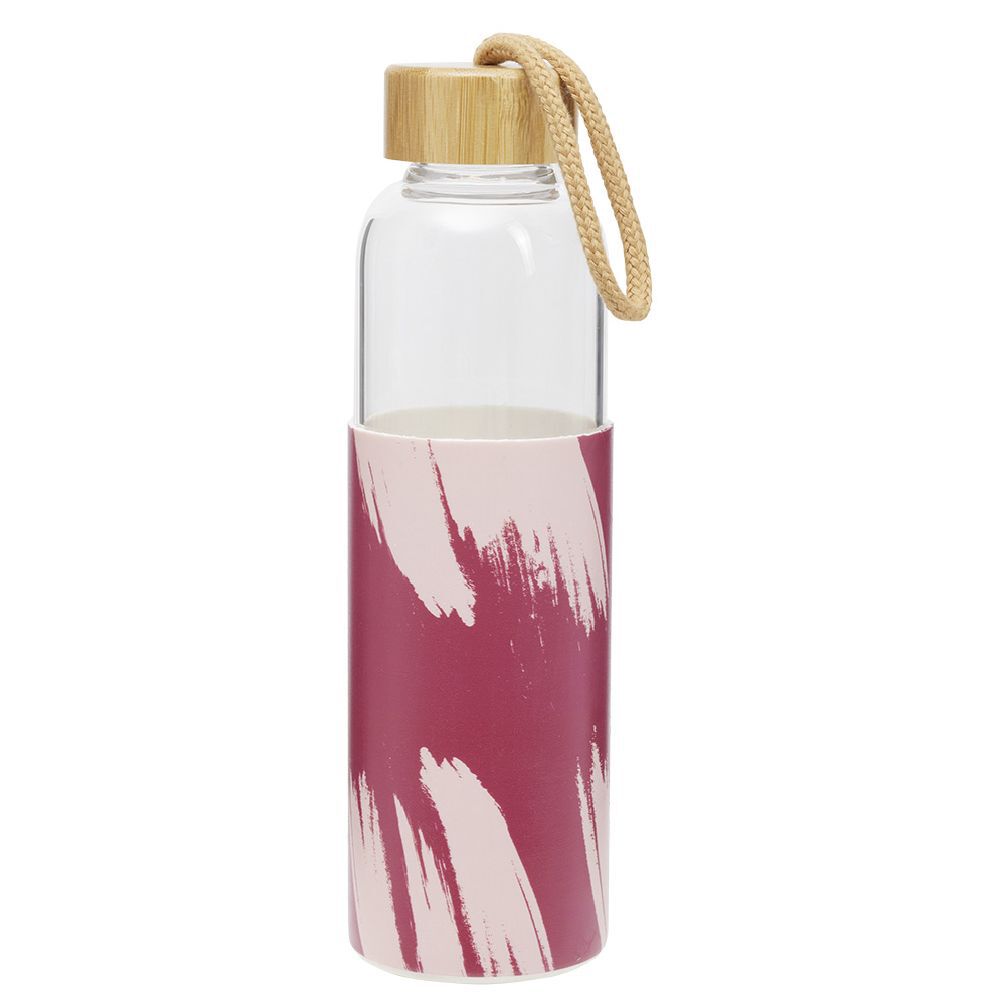 Bouteille en verre avec étui silicone antidérapant 550ml Ø6,6xH24cm