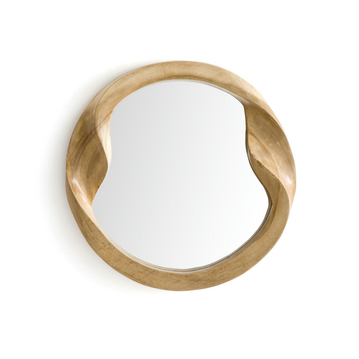 Miroir rond en bois de Suar Ø40 cm, Elara