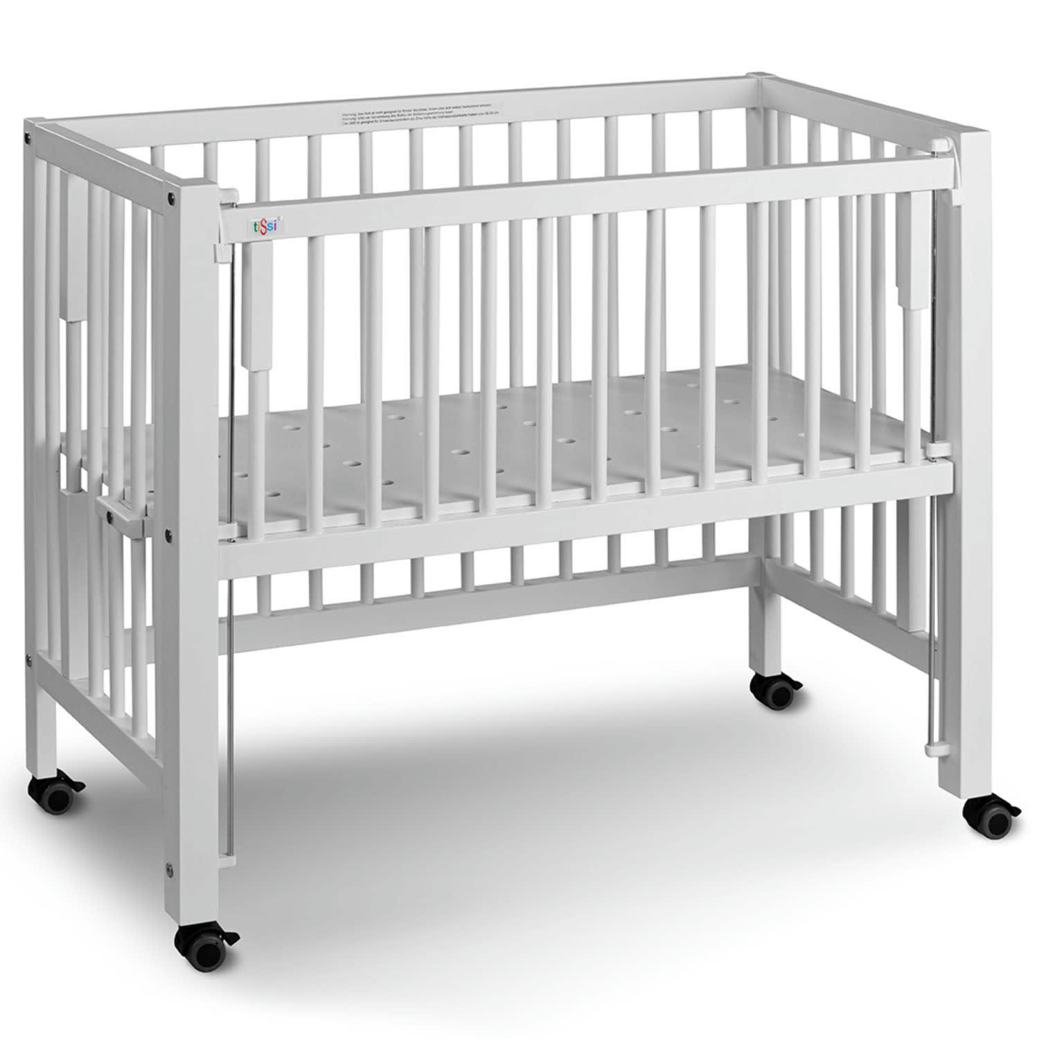 - Lit berceau co-dodo à barrières coulissantes, Blanc 95 x 81 x 45 cm