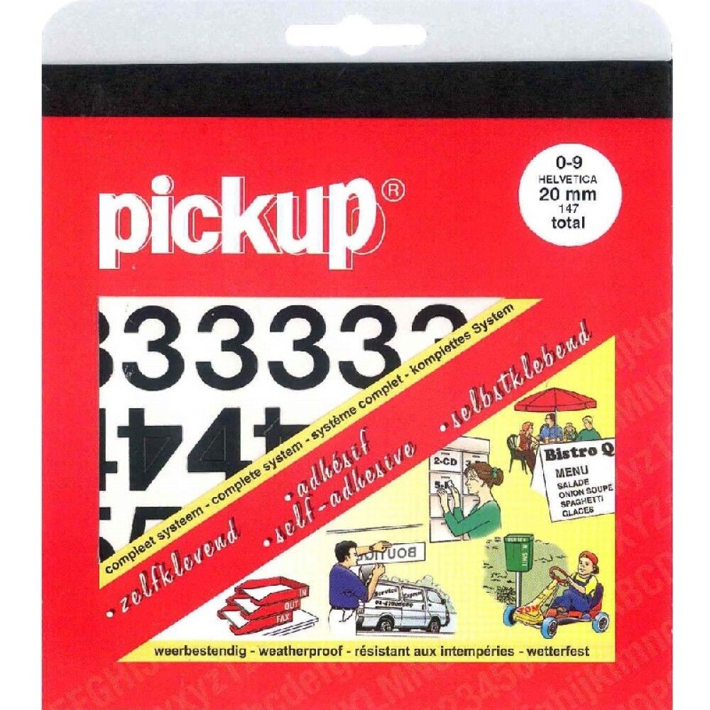 NUMMER PICKUP 20MM 0-9 SVART