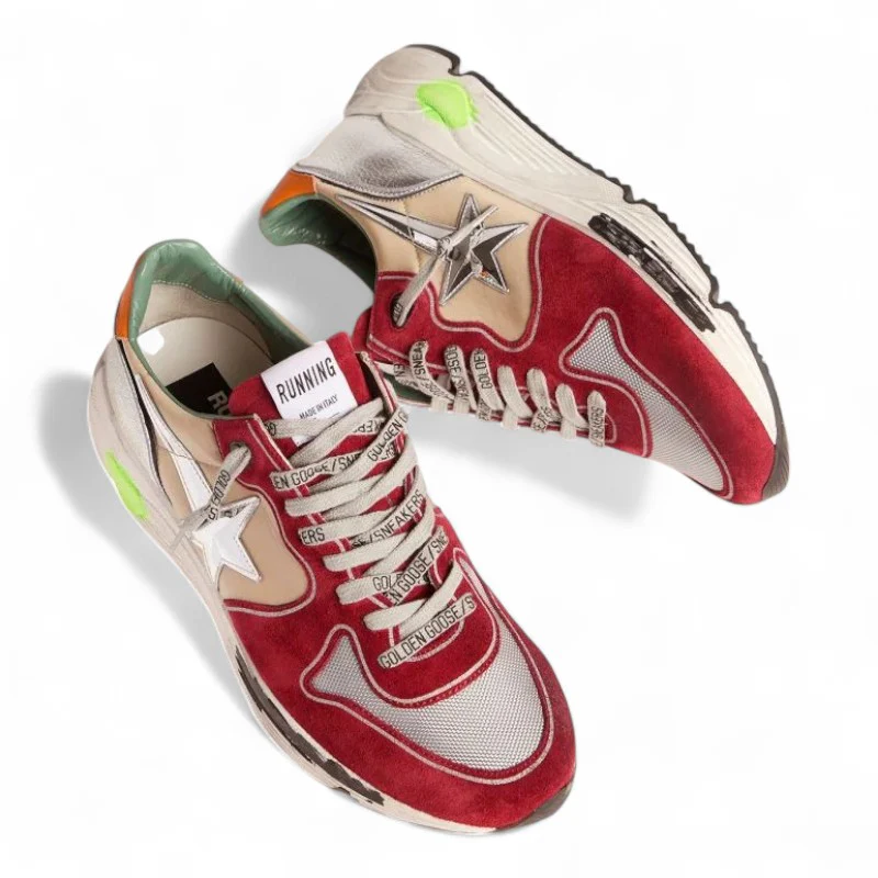 Running Sole sneakers with 3D star and orange heel tab