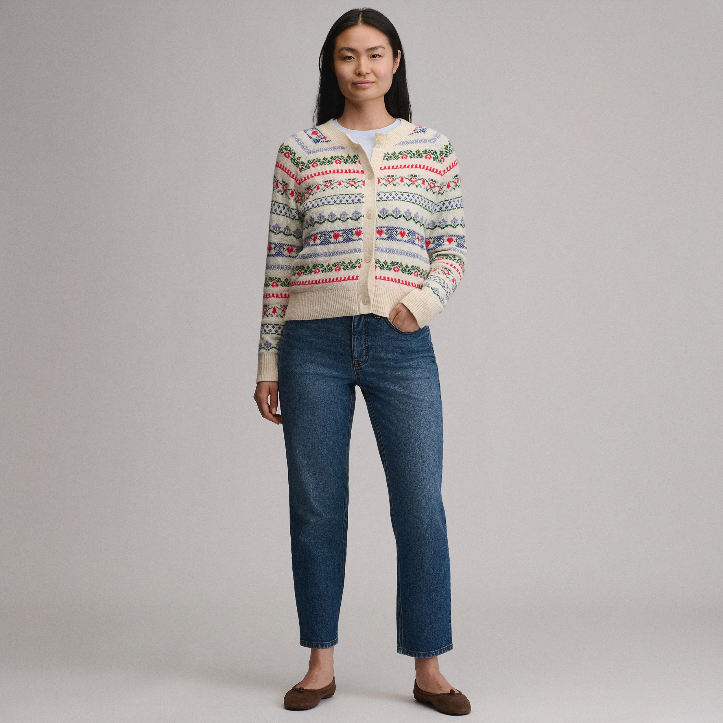 Women's Signature Cardigan Sweater - Novelty Stripe