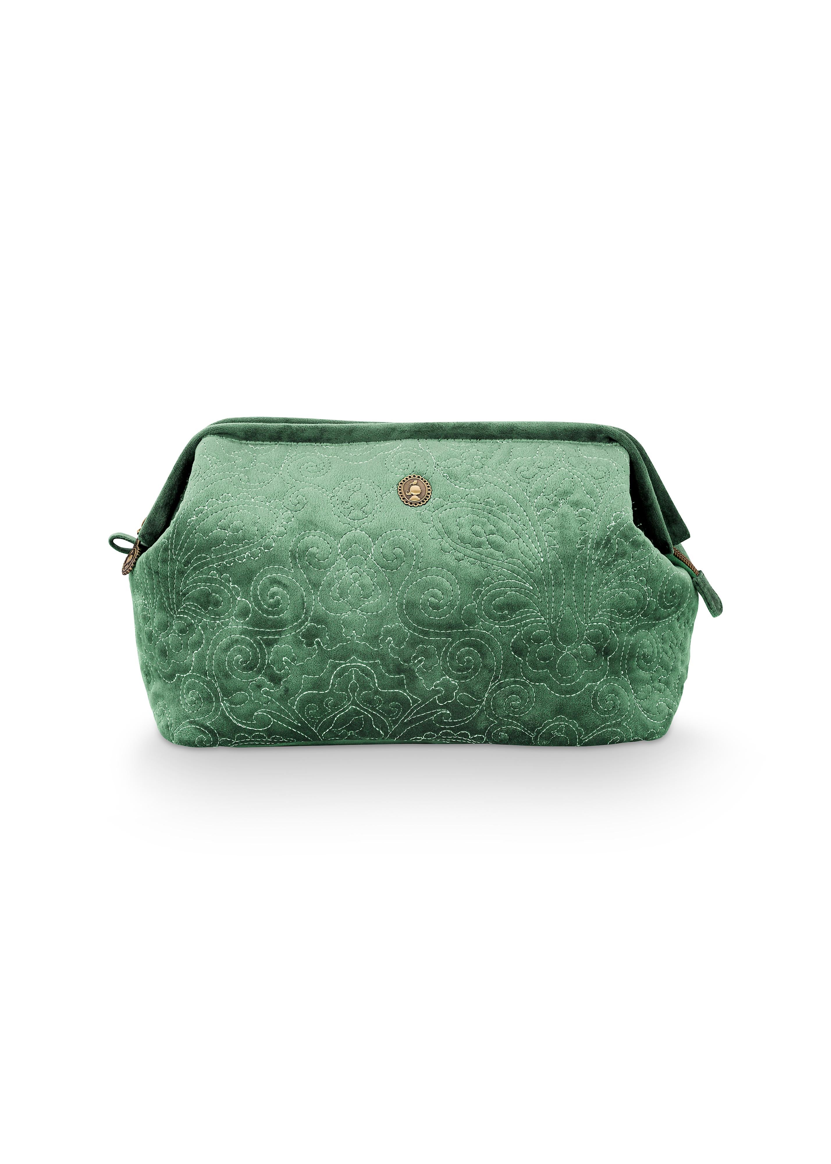Pip Studio - Extra Grote Toilettas Quilty Days - Groen - Fluweel